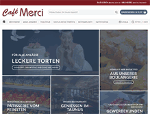 Tablet Screenshot of cafe-merci.de